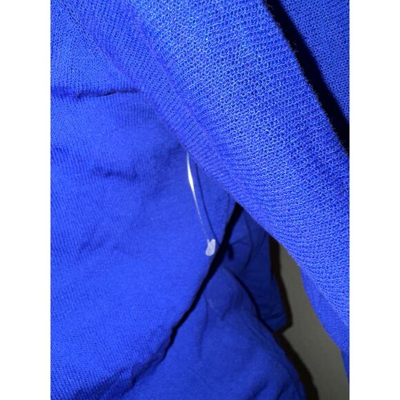 Chico's Royal Blue Cardigan Tie Gathered Sleeves - Sz 1 (M/8) - Picture 4 of 10
